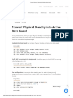 Convert Physical Standby Into Active Data Guard