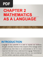 Mathematics As A Language