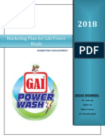 Marketing Plan For GAI Power Wash