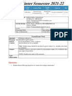 Student Details:: General (Semester) CSE1004 Network and Communication Embedded Lab VL2021220502957 L5+L6