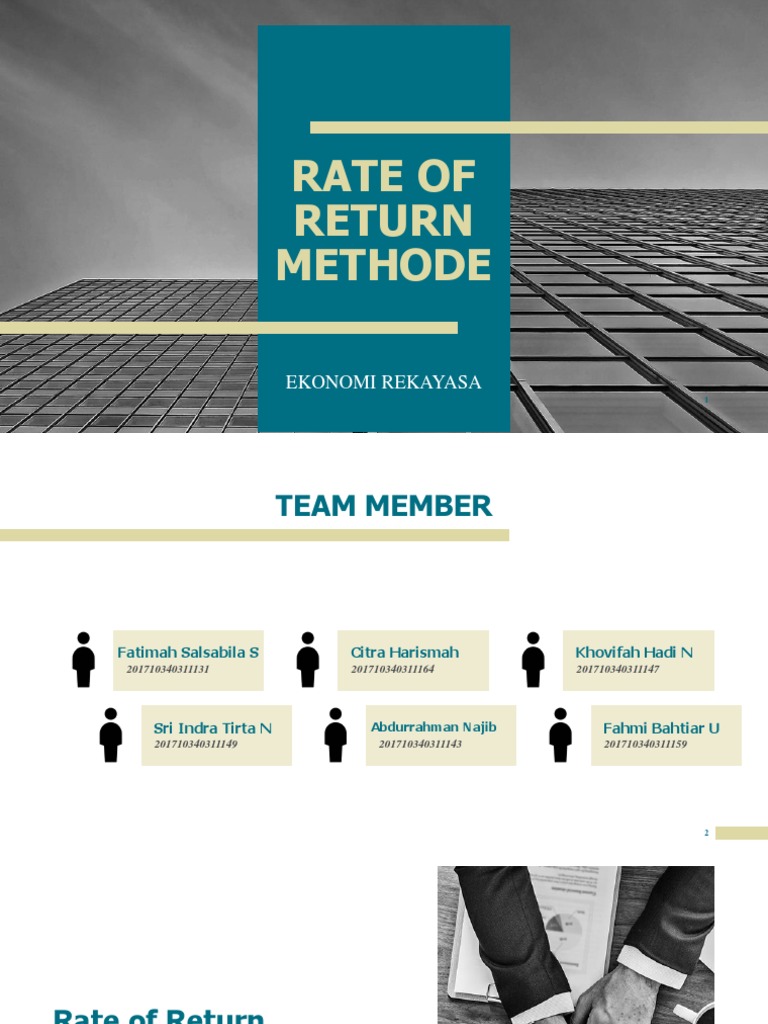 Metode Perhitungan Rate of Return | PDF