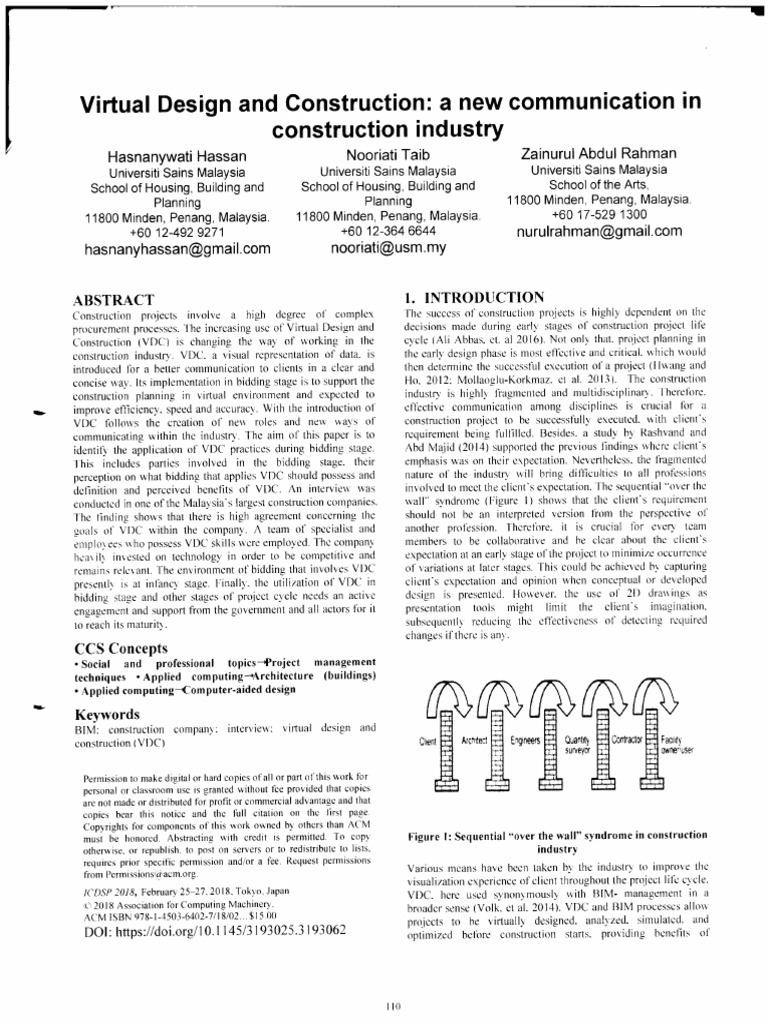 Virtual Design and Construction A New Co | PDF | Economic Sectors ...
