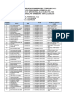 No. Kursi Dan Denah Duduk Sesi Siang