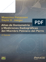 Atlas de Goniometria y mediciones radiográficas del miembro pelviano del perro. Petazzoni M., Jaeger, G.,  Segunda Edición