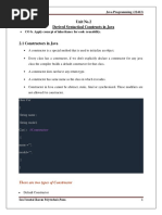 Unit No.2 Derived Syntactical Constructs in Java: There Are Two Types of Constructor