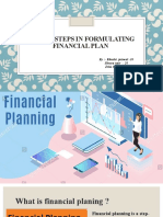 Topic:-Steps in Formulating: Financial Plan