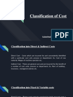 Classification of Cost