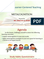 Facilitating Learner-Centered Teaching 01 Metacognition
