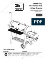 Heavy-Duty Charcoal Grill & Offset Smoker: Model #Dgss962Cbo-D / Dgss962Cbo