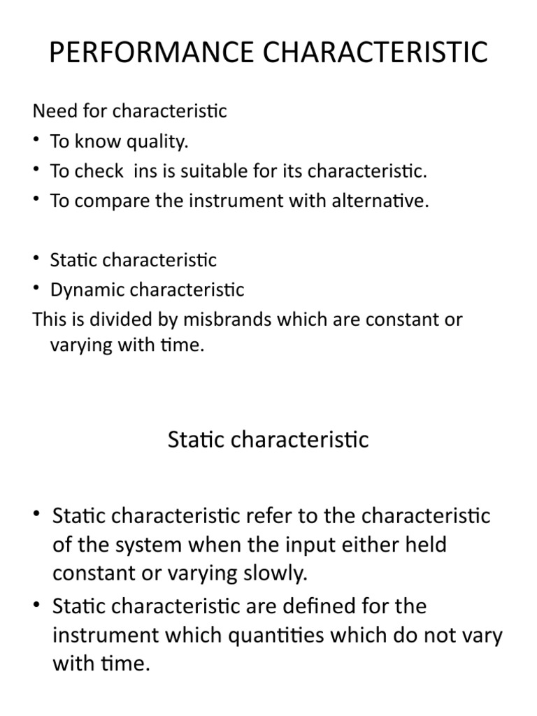 Understanding Performance Characteristics | PDF