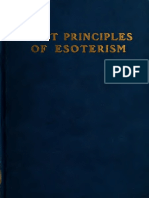 First Principles of Esotericism - Agnes E. Marsland