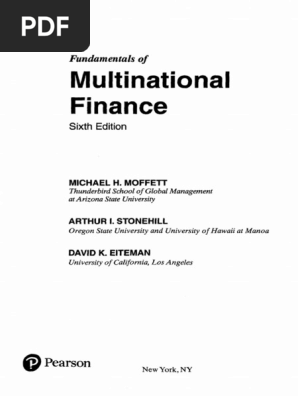 Fundamentals of Multinational Finance | PDF | Global Financial