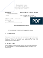 Pdfcoffee.com Motion for Reconsideration Sample PDF Free