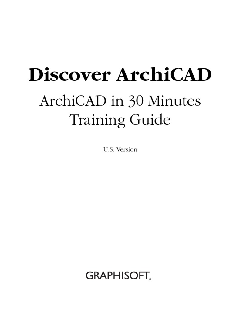 ArchiCAD in 30 Minutes | PDF | Menu (Computing) | Icon (Computing)