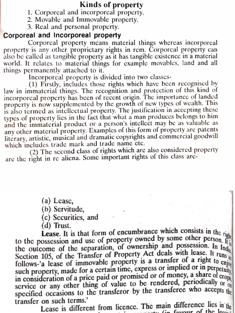Kinds of Property | PDF