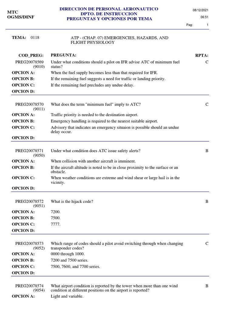 IFR Pilot Emergency Procedures Guide | PDF | Instrument Flight Rules ...
