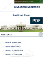 Cen-306: Foundation Engineering Stability of Slopes: Indian Institute of Technology Roorkee