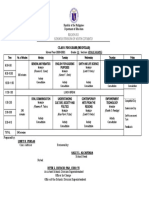 Class Program (Modular) School Year 2020-2021 Grade: 11 Section: VENUS (HUMSS)