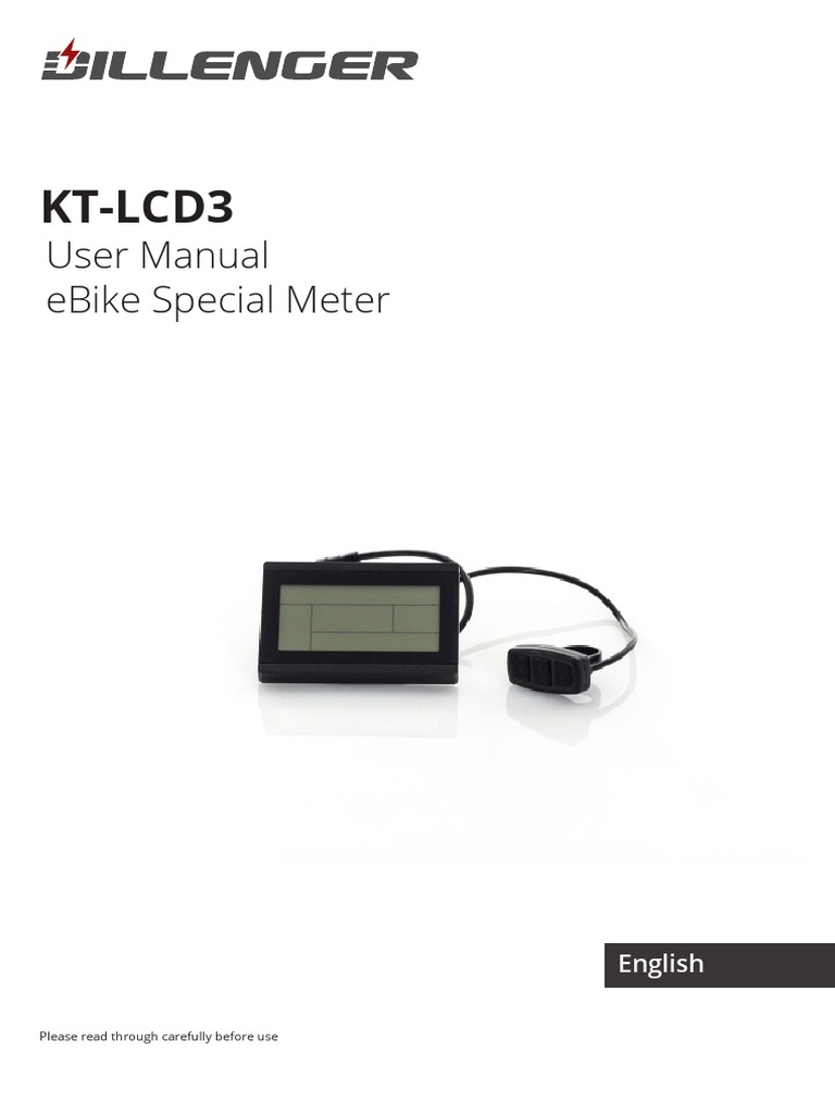 KtLcd3 User Manual Ebike Special Meter PDF Phase (Waves) Electric Motor