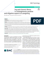 Family Caregiving and Chronic Illness Management in Schizophrenia Positive and Negative Aspects of Caregiving