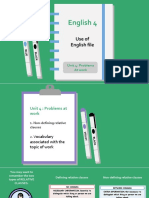 Use of English File: Unit 4: Problems at Work