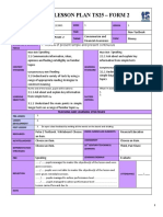 Daily Lesson Plan Ts25 - Form 2: 1. Review of Present Simple and Present Continuous