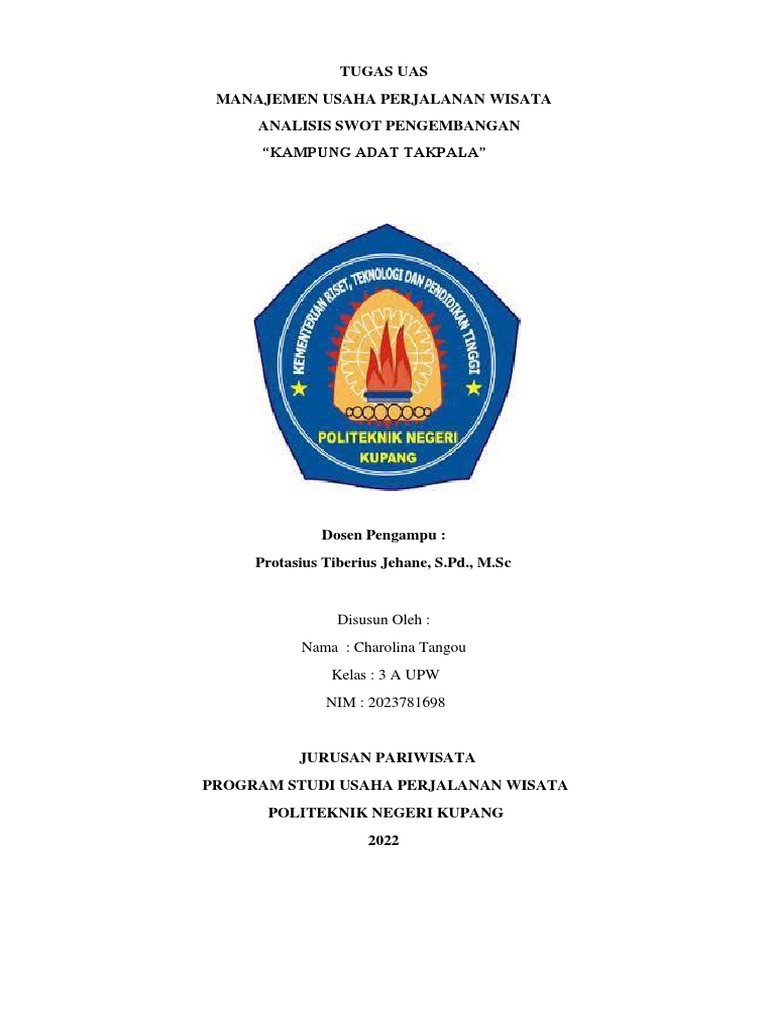 Analisis SWOT Kampung Adat Takpala | PDF | Perjalanan | Kajian Bahasa Asing