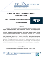 Gonzalez Alvarez Formacion Inicial y Perma de La Funcion Tutorial