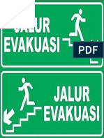 3. Sticker Jalur Evakuasi Tangga 29x10cm