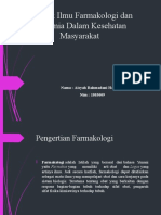 Biomedik 3 (PPT Manfaat Ilmu Farmakologi Dan Biokimia Dalam Kesehatan Masyarakat)