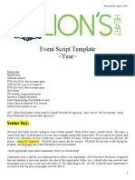 Event Script Template for Lion's Heart Annual Awards Ceremony