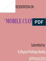 A Presentation On Mobile Cloning