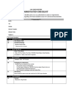 Abreviated Checklist: Cad Check Review