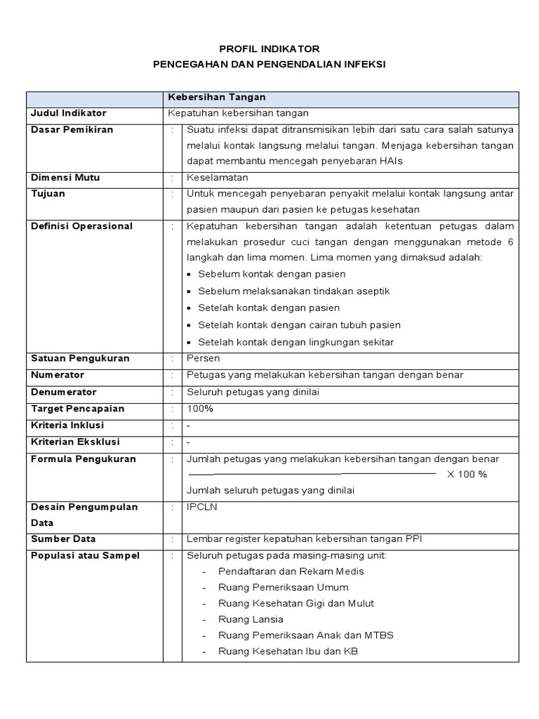 Indikator Ppi Puskesmas Pdf