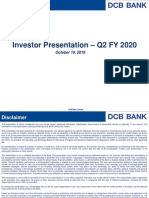 Investor Presentation - Q2 FY 2020: October 19, 2019