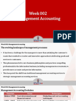Week 002 Management Accounting