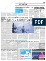 Cold Comfort: Mercury Falls Below 3°C in Parts of Capital: Class 12 Scores, DU Admissions De-Linked: V-C