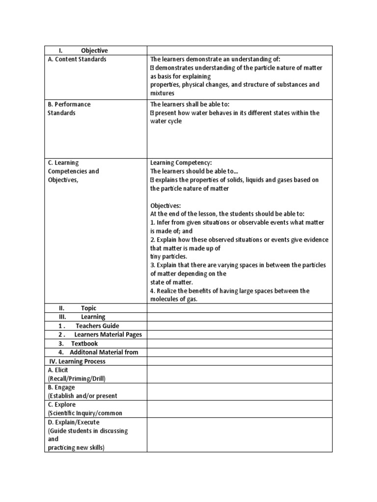 7e Lesson Plan | PDF