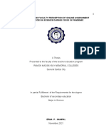 I Student and Faculty Perception of Online Assessment Practices in Science During Covid 19 Pandemic