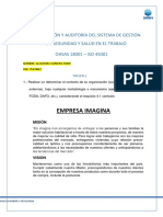 TALLER 2 - IMPLEMENTACIÓN Y  AUDITORIA SGSST OSHA 18001 - ISO 45001