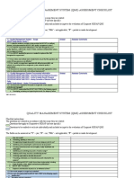 MDSAP QMS F0008.2.005 Internal Assessment Checklist
