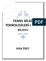 BIL101U AÖF Temel Bilgi Teknolojileri-I Özet