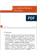 Licção Nr01 - Introducao a Auditoria Interna e Prev.