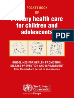 Primary Health Care For Children and Adolescents: Pocket Book OF