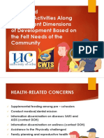 Suggested Projects Dimensions of Development