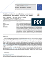 Analytical Procedures in External Auditing - A Comprehensive Literature Survey and Framework For External Audit Analytics