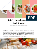 Unit 2. Introduction To Food Science