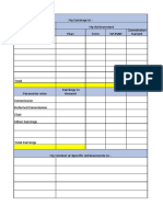 FC's and Advisors Goal Setting Sheets