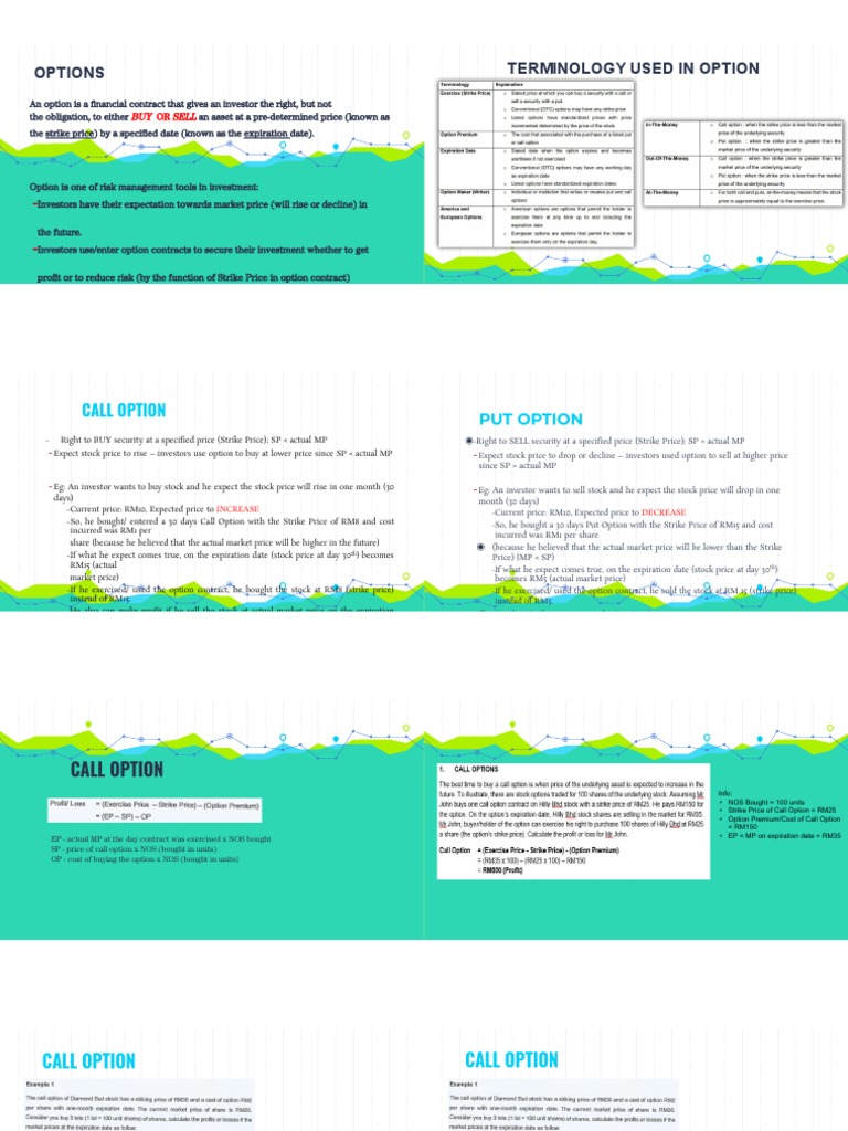 Chapter 10 - Options | PDF | Option (Finance) | Put Option