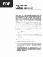 Appendix B Laplace Transform: Time Domain, E.G. If We Have A Voltage V Which Is A